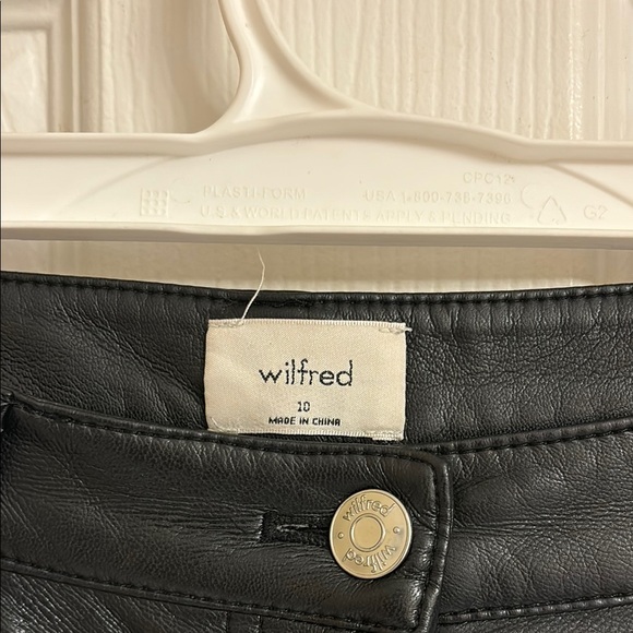 Wilfred Black Glossy Faux Leather Jeans - Picture 2 of 3